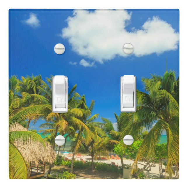 Tropical beach resort, Belize Light Switch Cover (In Situ)