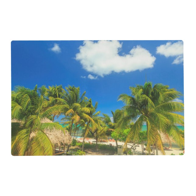 Tropical beach resort, Belize Placemat (Front)