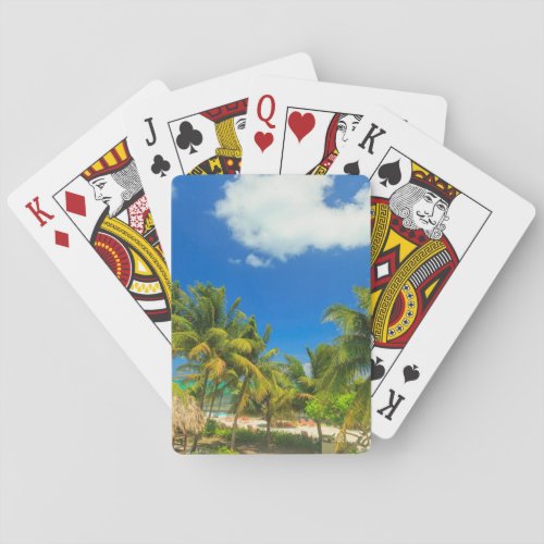 Tropical beach resort Belize Playing Cards