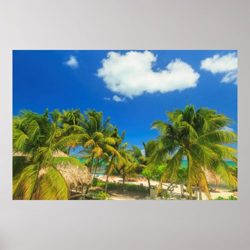 Tropical beach resort Belize Poster