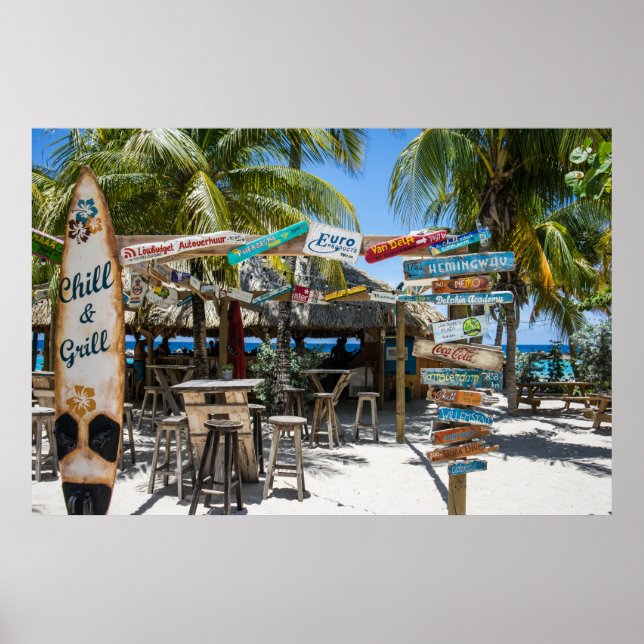 Tropical Beach Resort Poster (Front)