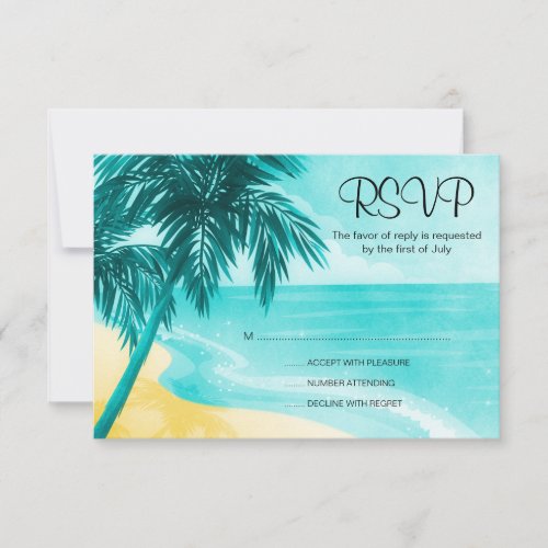 Tropical Beach Response Card