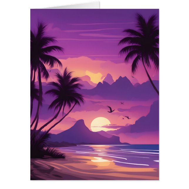 TROPICAL BEACH RETIREMENT BIGGEST GREETING CARD (Front)