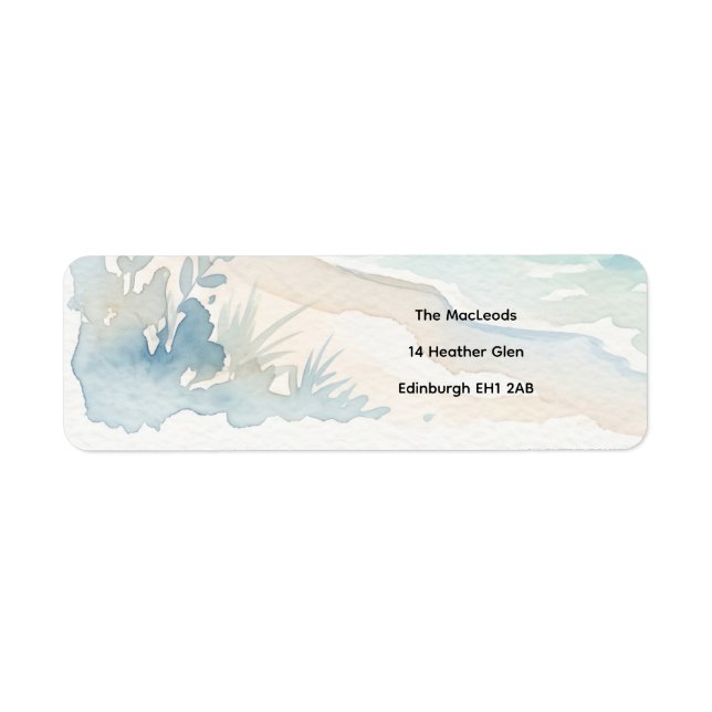 Tropical Beach Return Address Label (Front)