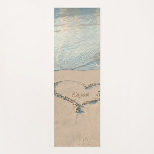 Tropical Beach, Sand,Heart Personalized Yoga Mat