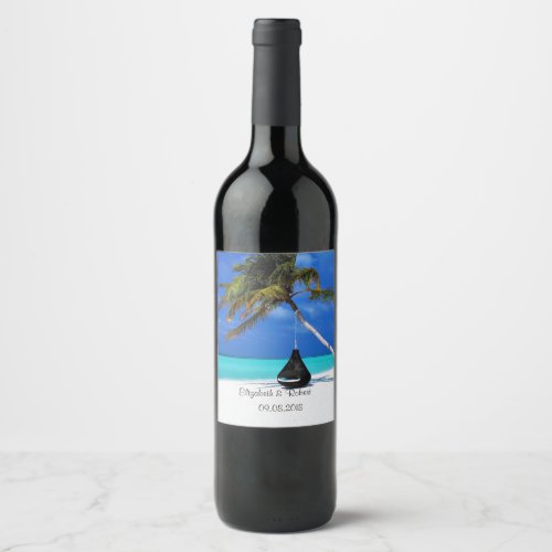 Tropical BeachSand Palm Wine Label