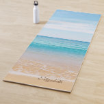 Tropical Beach, Sand- Personalized Yoga Mat<br><div class="desc">Tropical beach with your name.</div>