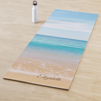 Tropical Beach  Sand- Personalized Yoga Mat by Biglibigli at Zazzle