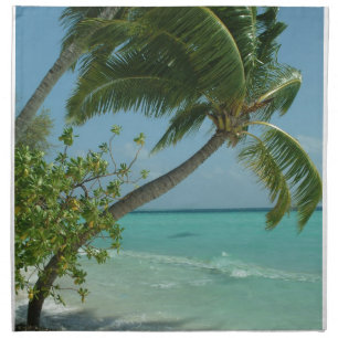 Tropical Beach Sand Sun Water Ocean Waves Surf Art Napkin