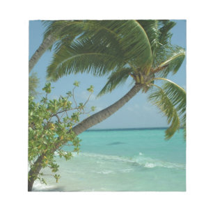 Tropical Beach Sand Sun Water Ocean Waves Surf Art Notepad