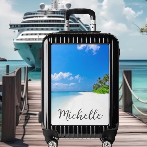Tropical Beach Sand Surf Personalized  Luggage