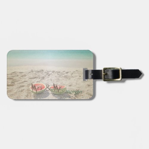 Tropical Beach SandWatermelon_Personalized Luggage Tag