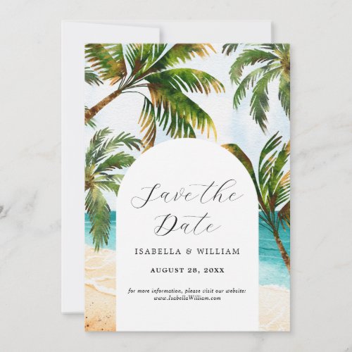 Tropical Beach Save The Date