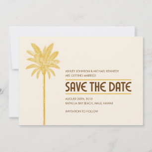 Tropical Beach Save The Date Cards