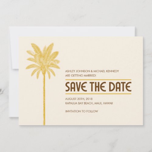 Tropical Beach Save The Date Cards
