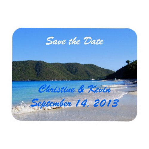 Tropical Beach Save the Date Magnet