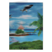 Tropical Beach Scene Art Print (Front)