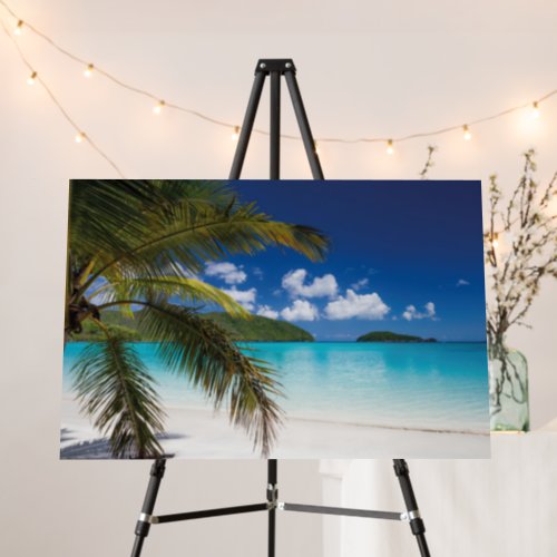 Tropical Beach Scene Foam Board