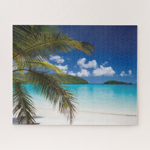 Tropical Beach Scene Jigsaw Puzzle