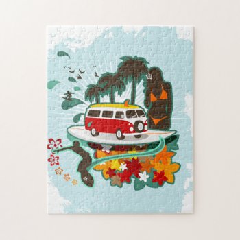 Tropical Beach Scene Jigsaw Puzzle by Lasting__Impressions at Zazzle