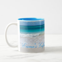 Tropical Beach Scene Personalized Coffee Mug