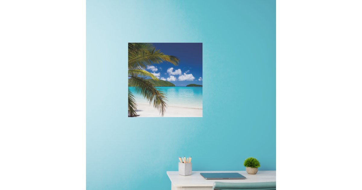 Tropical Beach Scene Wall Decal Zazzle