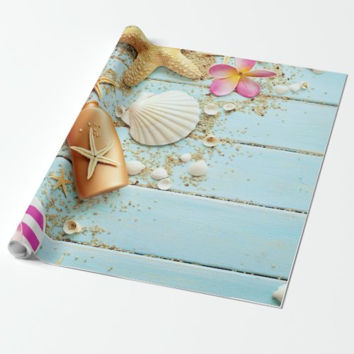 Tropical Beach Scene _ Wrapping Paper
