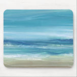 Tropical Beach Sea Blue Ocean Waves Watercolor Mouse Pad<br><div class="desc">Nautical theme mousepad features an abstract watercolor painting of sea blue and white ocean waves and a sandy beach shoreline. Original artwork KL Stock</div>