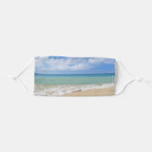 Tropical Beach Sea Ocean Waves Adult Cloth Face Mask (Front, Folded)