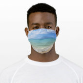 Tropical Beach Sea Ocean Waves Adult Cloth Face Mask (Worn)