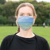 Tropical Beach Sea Ocean Waves Adult Cloth Face Mask (Outside)