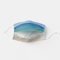Tropical Beach Sea Ocean Waves or Your Photo Cloth Face Mask