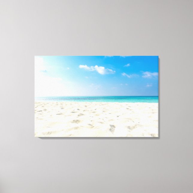 Tropical Beach Sea Sand Sky & Summer Day Canvas Print (Front)