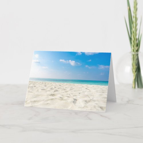 Tropical Beach Sea Sand Sky  Summer Day Card
