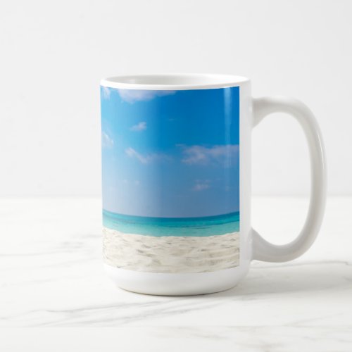 Tropical Beach Sea Sand Sky  Summer Day Coffee Mug