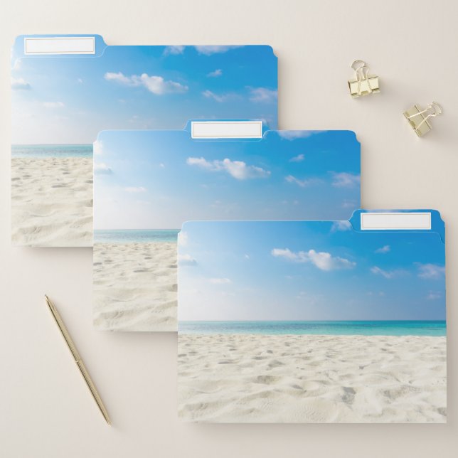 Tropical Beach Sea Sand Sky & Summer Day File Folder (Set)