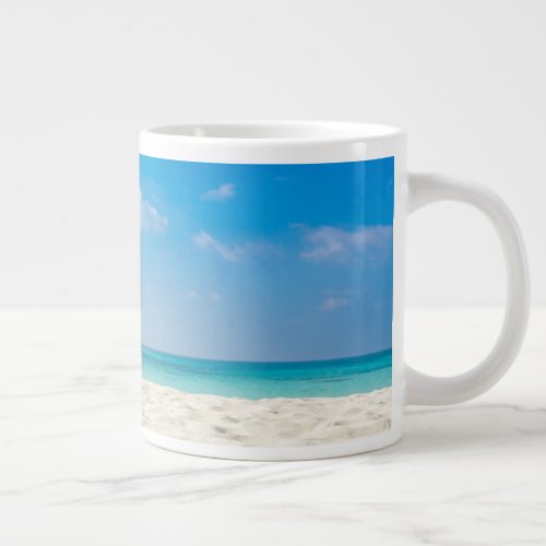 Tropical Beach Sea Sand Sky  Summer Day Giant Coffee Mug