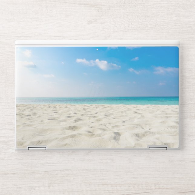Tropical Beach Sea Sand Sky & Summer Day HP Laptop Skin (Front)