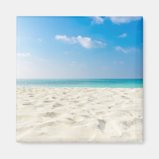 Tropical Beach Sea Sand Sky & Summer Day Magnet (Front)