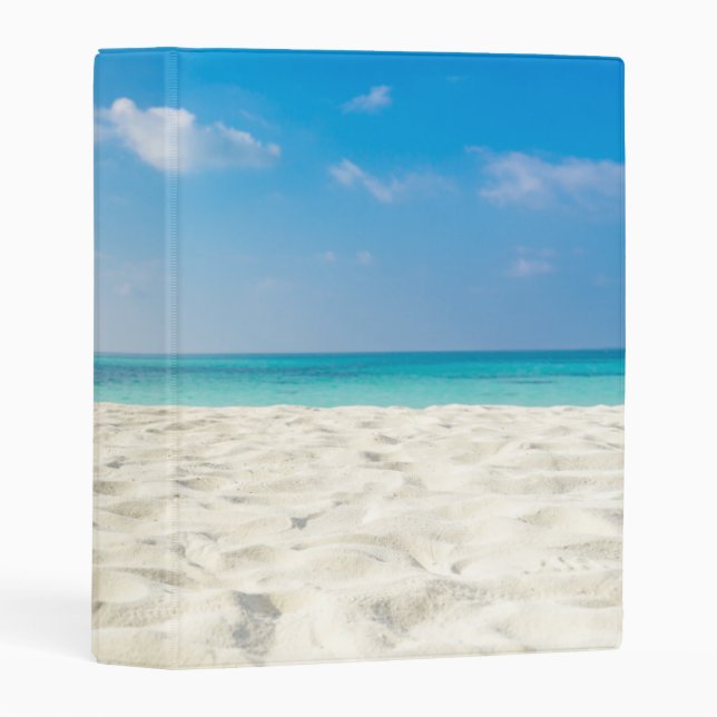 Tropical Beach Sea Sand Sky & Summer Day Mini Binder (Front/Spine)
