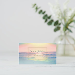 Tropical Beach Sea Sun Colorful Summer Business Card