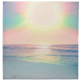Tropical Beach Sea Sun Colorful Summer Cloth Napkin