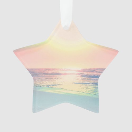 Tropical Beach Sea Sun Colorful Summer Ornament