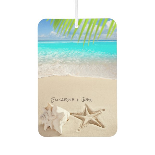 Tropical Beach,Seastar,Seashell Air Freshener (Front)