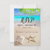 Tropical Beach,Seastar,Seashell RSVP Invitation (Front)