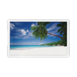 Tropical Beach Seychelles Acrylic Tray