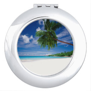 Tropical Beach   Seychelles Compact Mirror
