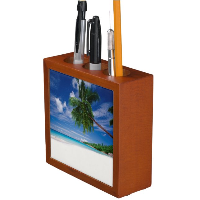 Tropical Beach | Seychelles Desk Organizer (In Situ)