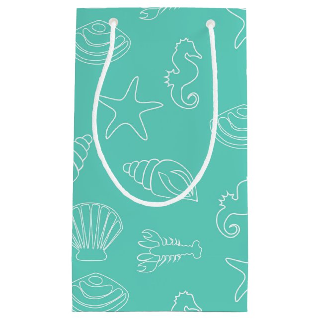 Tropical Beach Shell Favor Gift Bag (Front)
