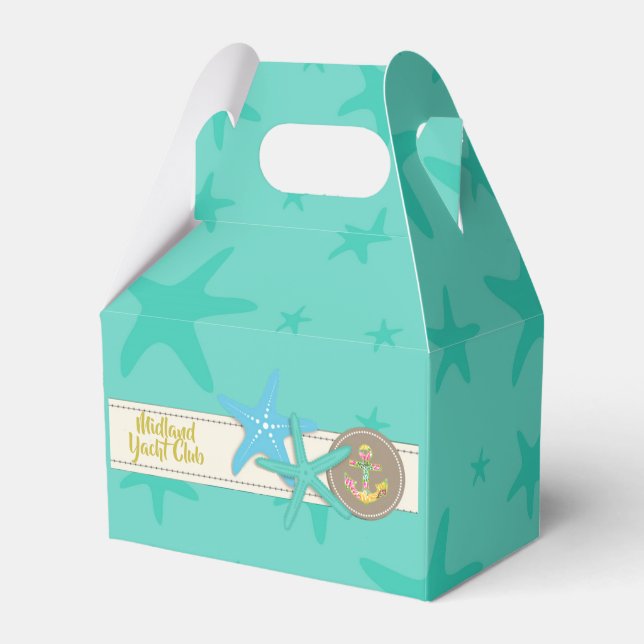 Tropical Beach Shell Favor Gift Bag Favor Boxes (Front Side)